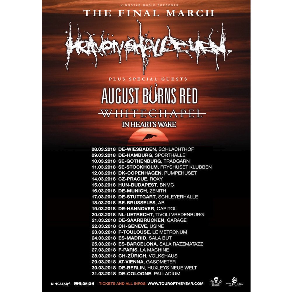 haven shall burn tour 2018 hannover verlosung