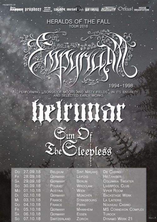 Empyrium, Helrunar & Sun Of The Sleepless - Heralds Of The Fall Tour 2018 - Columbia Theater Berlin - Bildergalerie